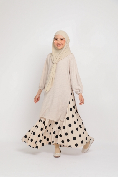 Waffle Knit Long Sleeve Sand